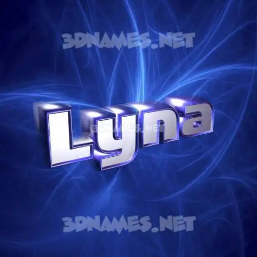 lyna in Plasma style - 3D name wallpaper