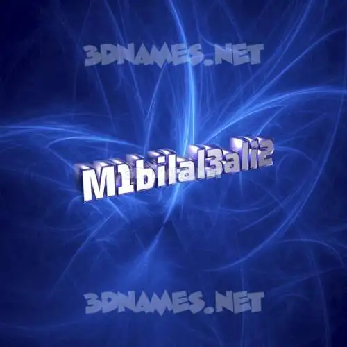m1bilal3ali2 in Plasma style - 3D name wallpaper