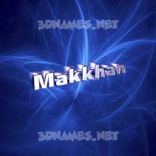 makkhan in Plasma style - 3D name wallpaper