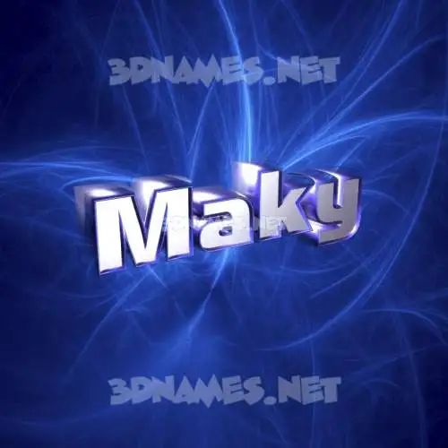 maky in Plasma style - 3D name wallpaper maky in Plasma style - 3D name wallpaper