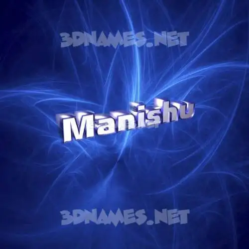 manishu in Plasma style - 3D name wallpaper