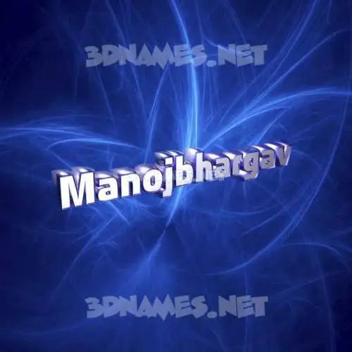 manojbhargav in Plasma style - 3D name wallpaper