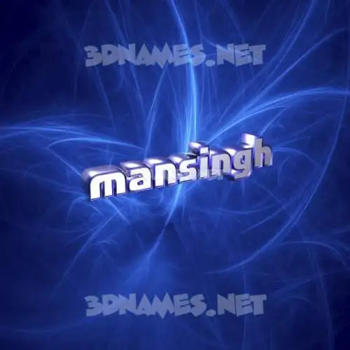 mansingh in Plasma style - 3D name wallpaper