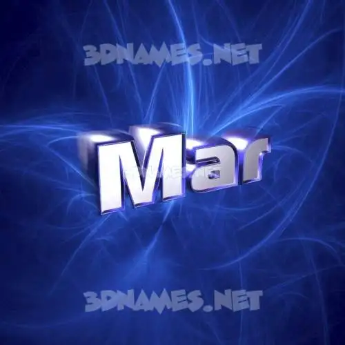 mar in Plasma style - 3D name wallpaper