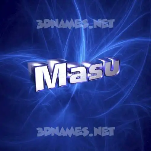 masu in Plasma style - 3D name wallpaper