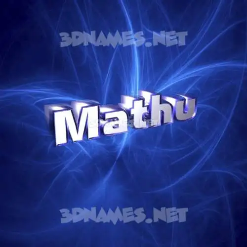 mathu in Plasma style - 3D name wallpaper