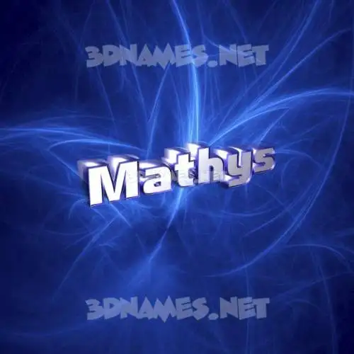 mathys in Plasma style - 3D name wallpaper