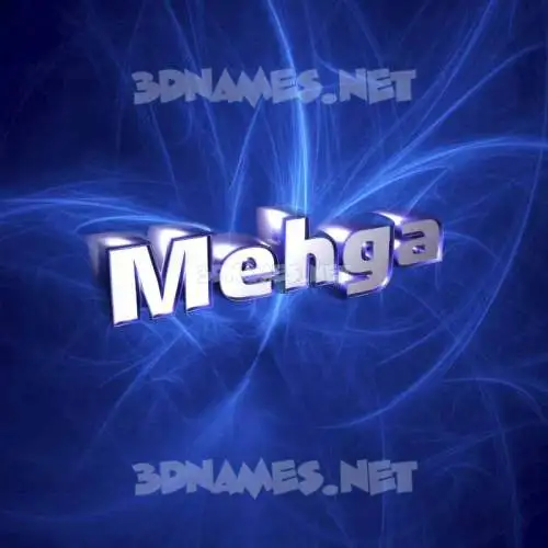 mehga in Plasma style - 3D name wallpaper