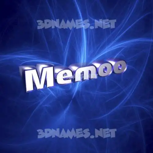 memoo in Plasma style - 3D name wallpaper