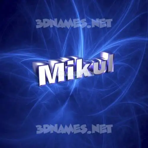 mikul in Plasma style - 3D name wallpaper