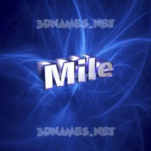 mile in Plasma style - 3D name wallpaper mile in Plasma style - 3D name wallpaper
