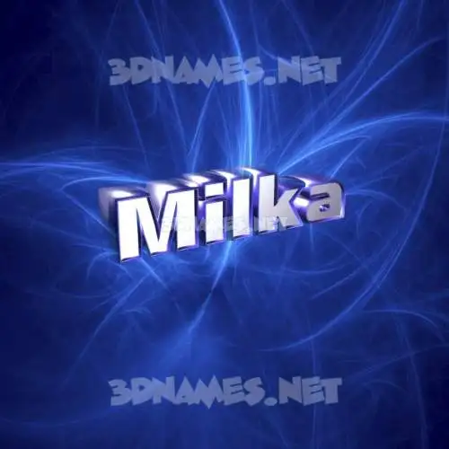 milka in Plasma style - 3D name wallpaper