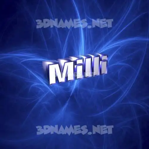 milli in Plasma style - 3D name wallpaper milli in Plasma style - 3D name wallpaper