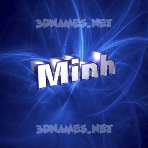 minh in Plasma style - 3D name wallpaper