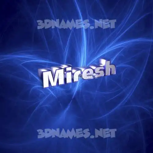 miresh in Plasma style - 3D name wallpaper