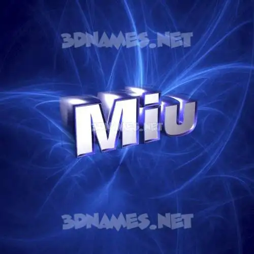 miu in Plasma style - 3D name wallpaper