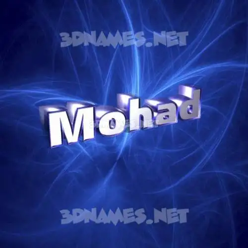 mohad in Plasma style - 3D name wallpaper