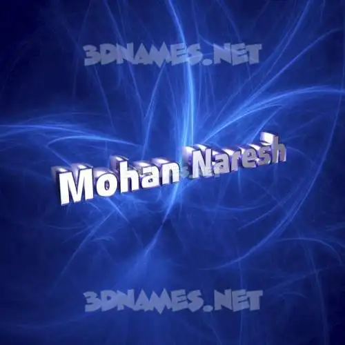 mohan naresh in Plasma style - 3D name wallpaper