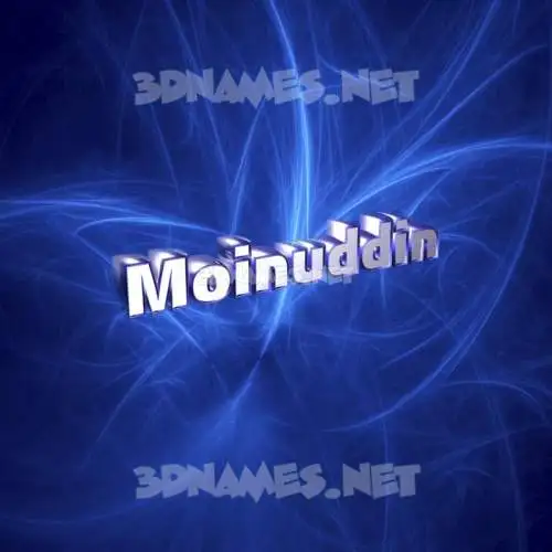 moinuddin in Plasma style - 3D name wallpaper