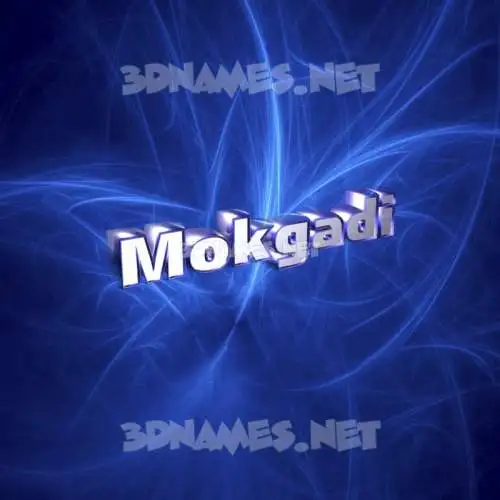 mokgadi in Plasma style - 3D name wallpaper