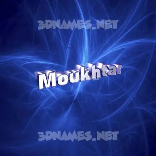 moukhtar in Plasma style - 3D name wallpaper