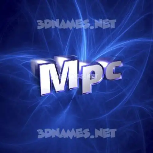 mpc in Plasma style - 3D name wallpaper