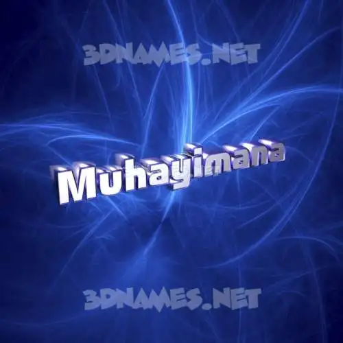 muhayimana in Plasma style - 3D name wallpaper