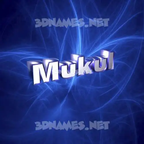 mukul in Plasma style - 3D name wallpaper