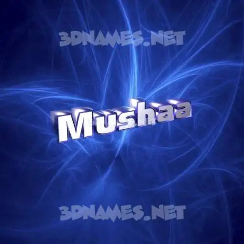 mushaa in Plasma style - 3D name wallpaper mushaa in Plasma style - 3D name wallpaper