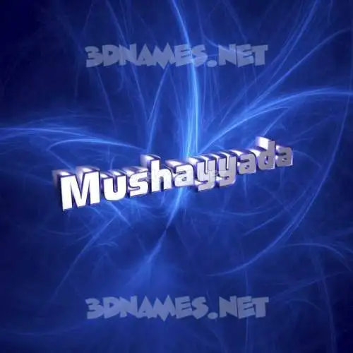 mushayyada in Plasma style - 3D name wallpaper mushayyada in Plasma style - 3D name wallpaper