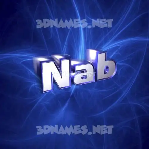 nab in Plasma style - 3D name wallpaper
