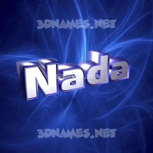 nada in Plasma style - 3D name wallpaper nada in Plasma style - 3D name wallpaper