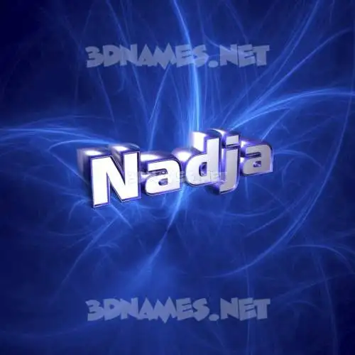 nadja in Plasma style - 3D name wallpaper nadja in Plasma style - 3D name wallpaper