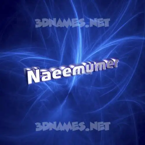 naeemumer in Plasma style - 3D name wallpaper