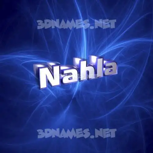 nahla in Plasma style - 3D name wallpaper nahla in Plasma style - 3D name wallpaper