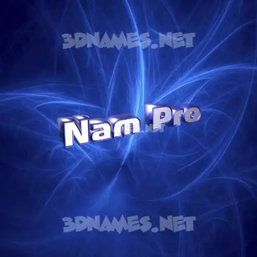 nam pro in Plasma style - 3D name wallpaper