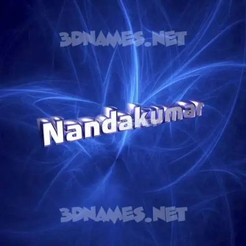 nandakumar in Plasma style - 3D name wallpaper