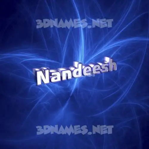 nandeesh in Plasma style - 3D name wallpaper