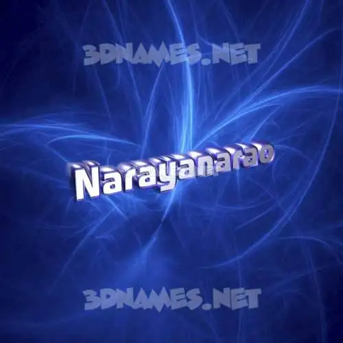 narayanarao in Plasma style - 3D name wallpaper