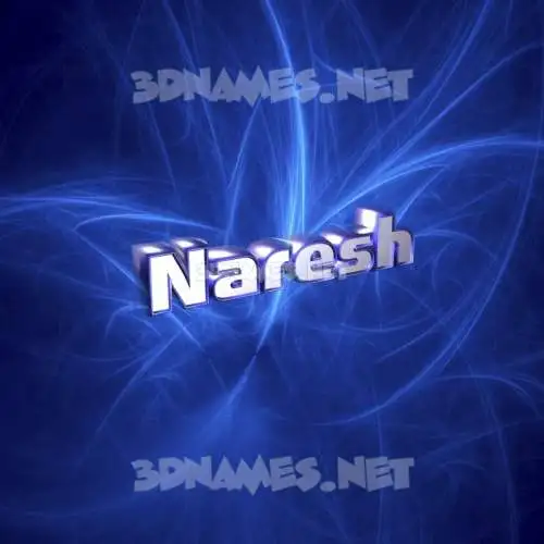 naresh in Plasma style - 3D name wallpaper