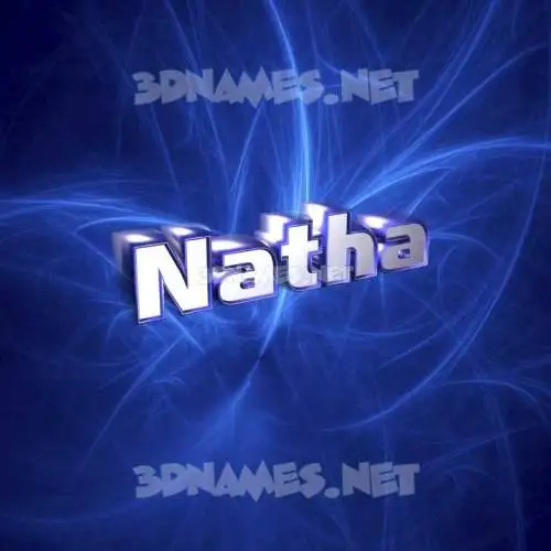 natha in Plasma style - 3D name wallpaper
