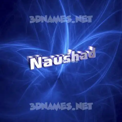 naushad in Plasma style - 3D name wallpaper
