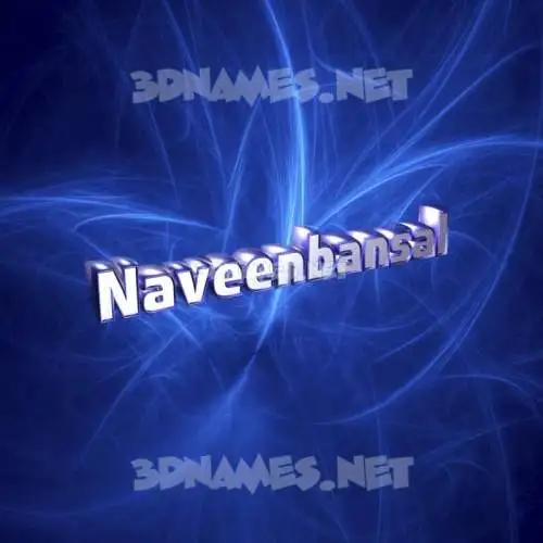 naveenbansal in Plasma style - 3D name wallpaper