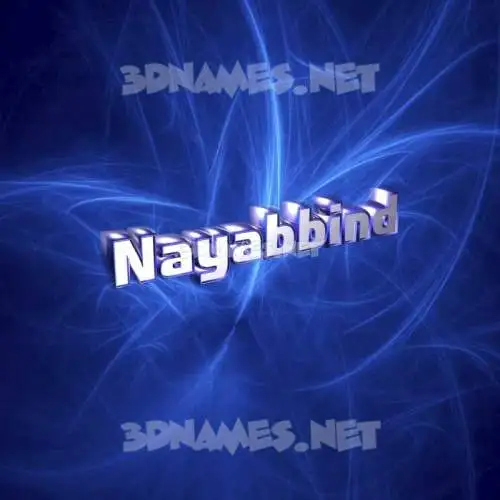 nayabbind in Plasma style - 3D name wallpaper