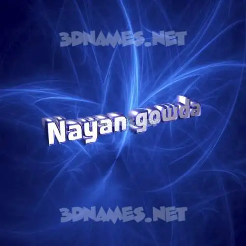nayan gowda in Plasma style - 3D name wallpaper nayan gowda in Plasma style - 3D name wallpaper