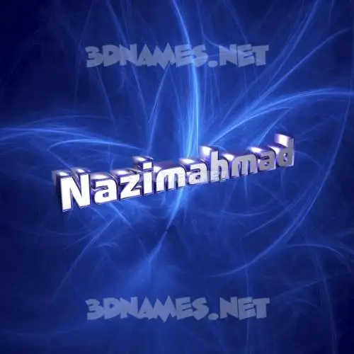 nazimahmad in Plasma style - 3D name wallpaper
