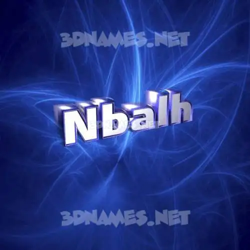 nbalh in Plasma style - 3D name wallpaper