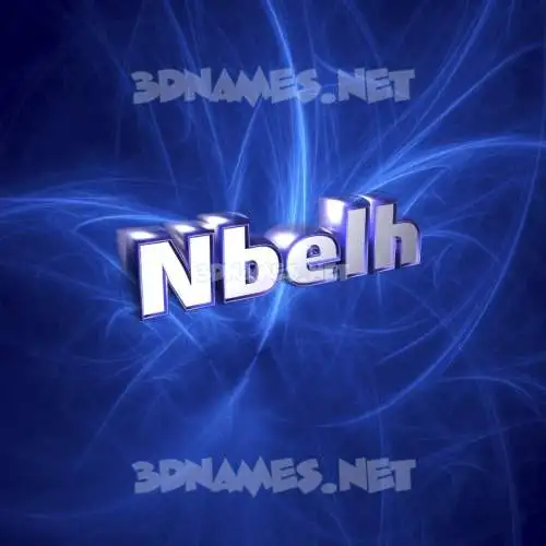 nbelh in Plasma style - 3D name wallpaper nbelh in Plasma style - 3D name wallpaper