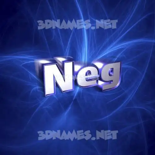 neg in Plasma style - 3D name wallpaper