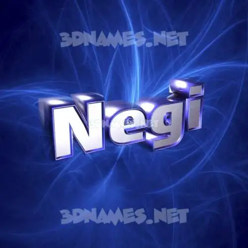 negi in Plasma style - 3D name wallpaper
